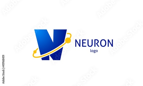 Clean and professional letter N with orbit logo for company