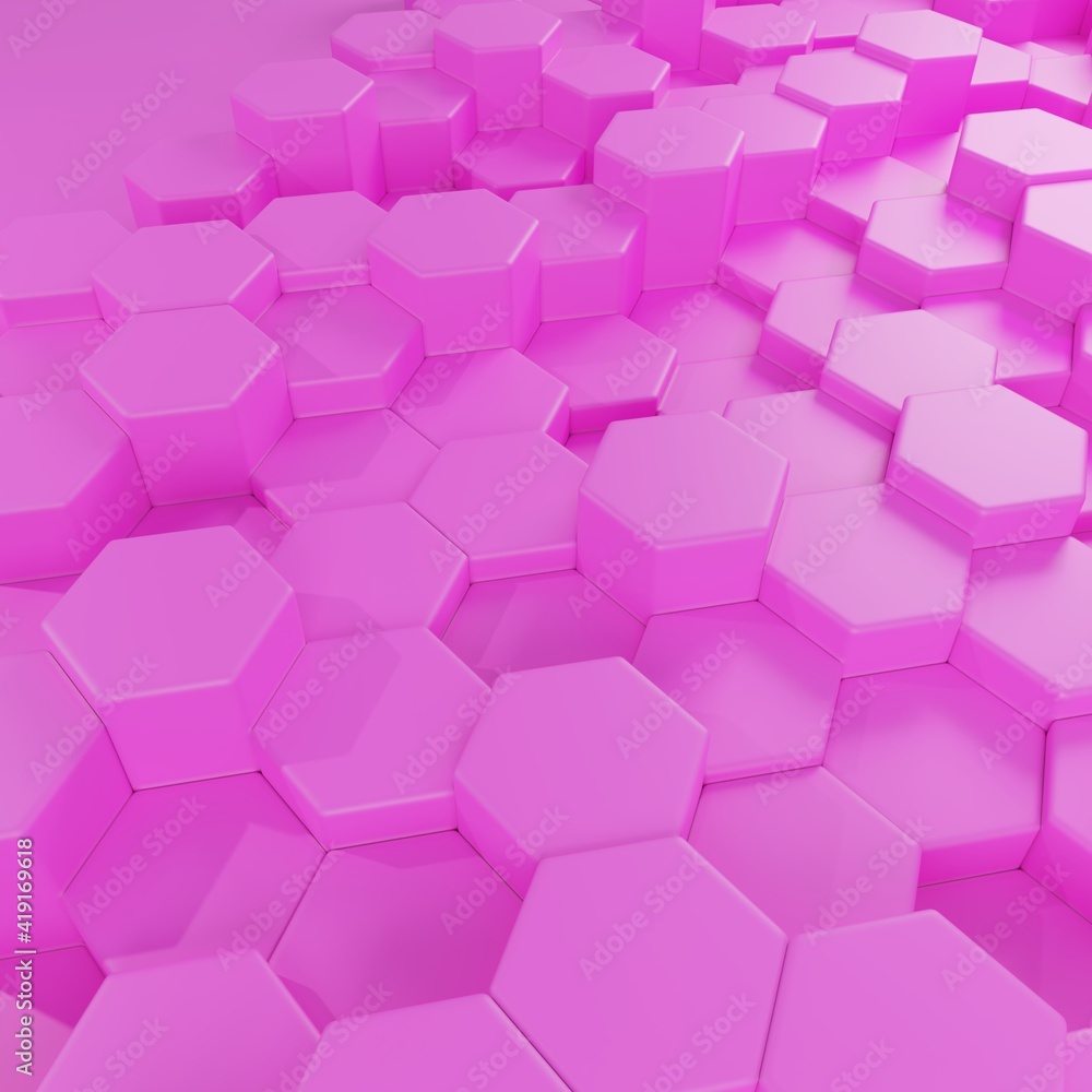 3D geometric background hexagon pink pattern 3D geometric background hexagon pink pattern