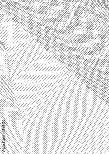 Design elements. Curved sharp corners wave many lines. Abstract vertical broken stripes on white background isolated. Creative line art. Vector illustration EPS 10. Black line created using Blend Tool