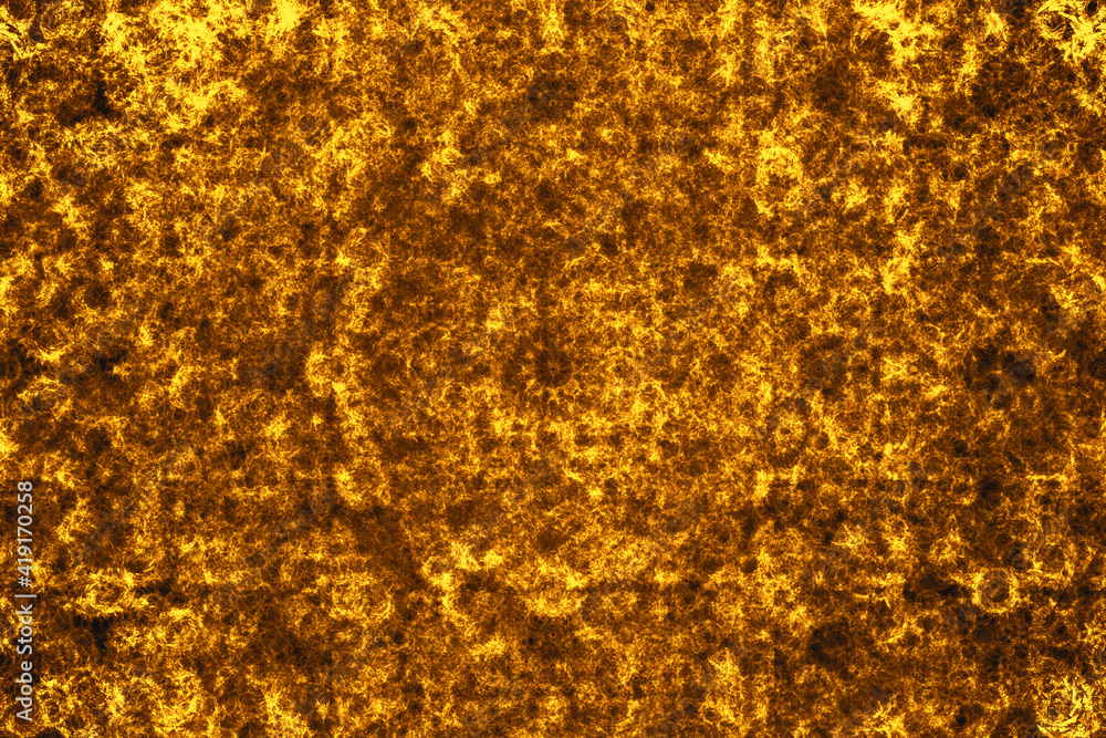 Shining golden mosaic background. Texture of scratch, dust. Gold abstract shiny yellow leaf foil texture background. Luxury mettal texture. 3d Illustration