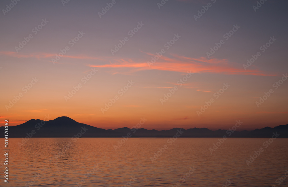 Vesuvio and sunset