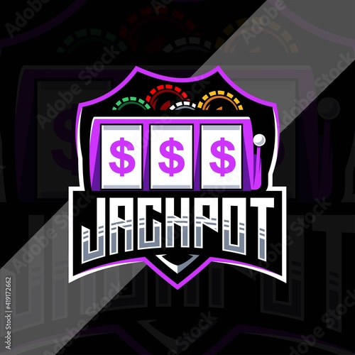 Jackpot mascot logo esport template