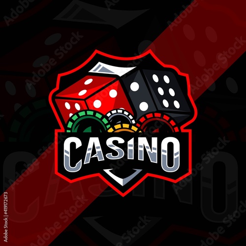 Casino mascot logo esport template