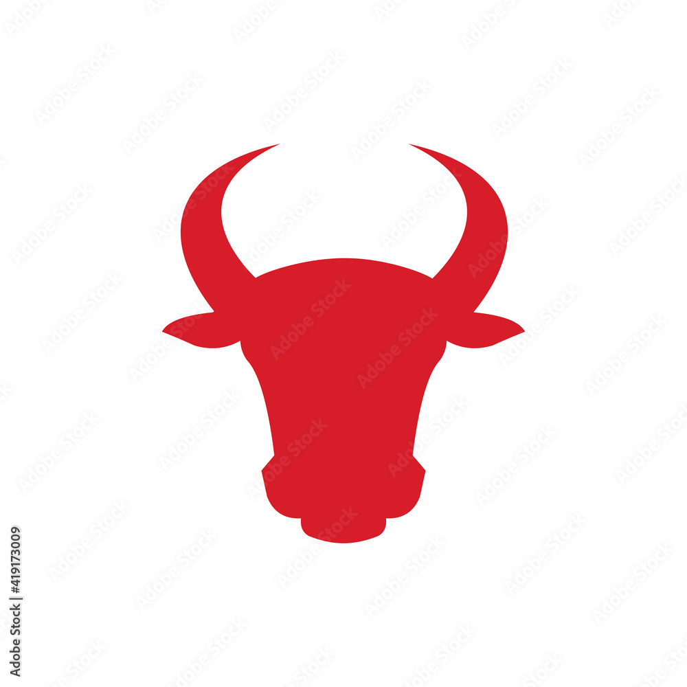 Red bull icon vector illustration sign Red bull icon vector illustration sign