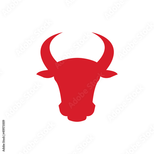 Red bull icon vector illustration sign