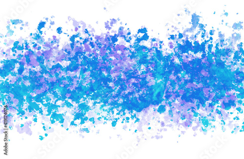 手描きの青の水彩背景素材