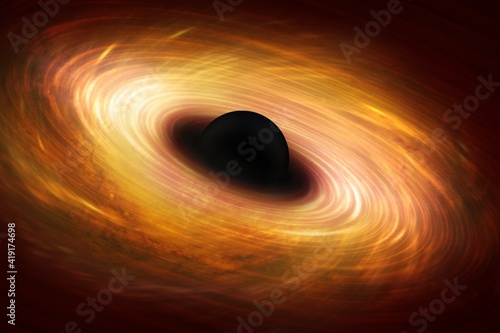 Abstract background sun and planet