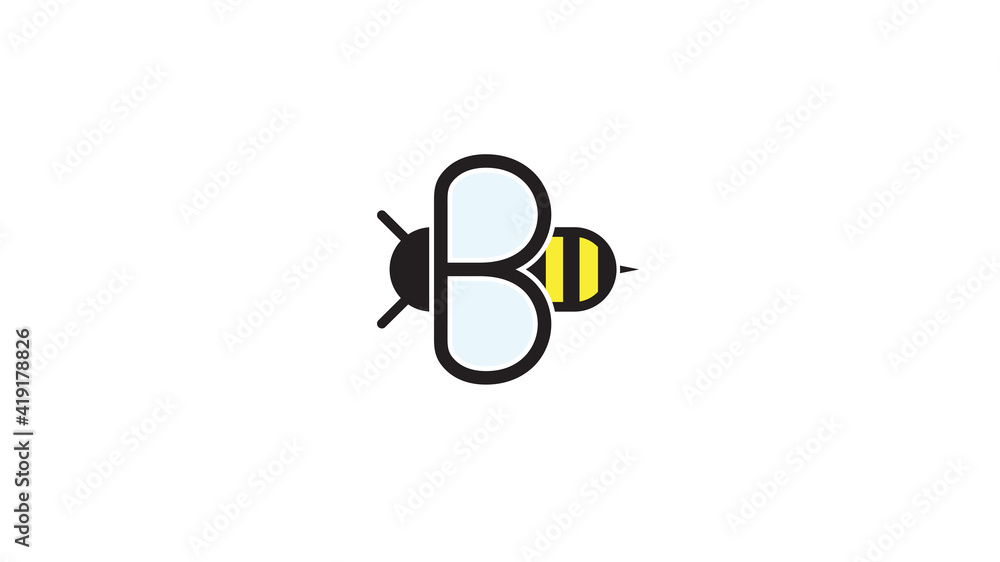 Creative Bee Insect Abstract B Letter Logo Vector Creative Bee Insect Abstract B Letter Logo Vector