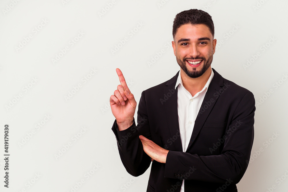 Young mixed race business man isolated on white background Young mixed race business man isolated on white background