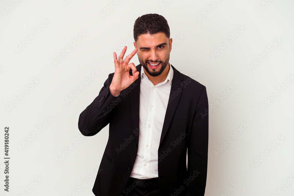 Young mixed race business man isolated on white background Young mixed race business man isolated on white background