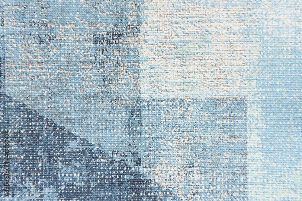 textured background of pastel blue painted canvas, top view - obrazy, fototapety, plakaty 