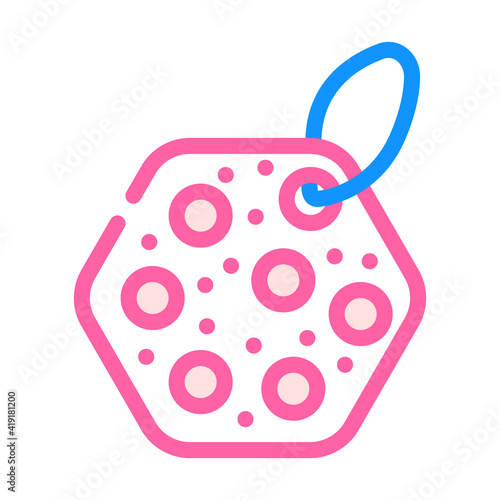 sponge callus remover color icon vector illustration