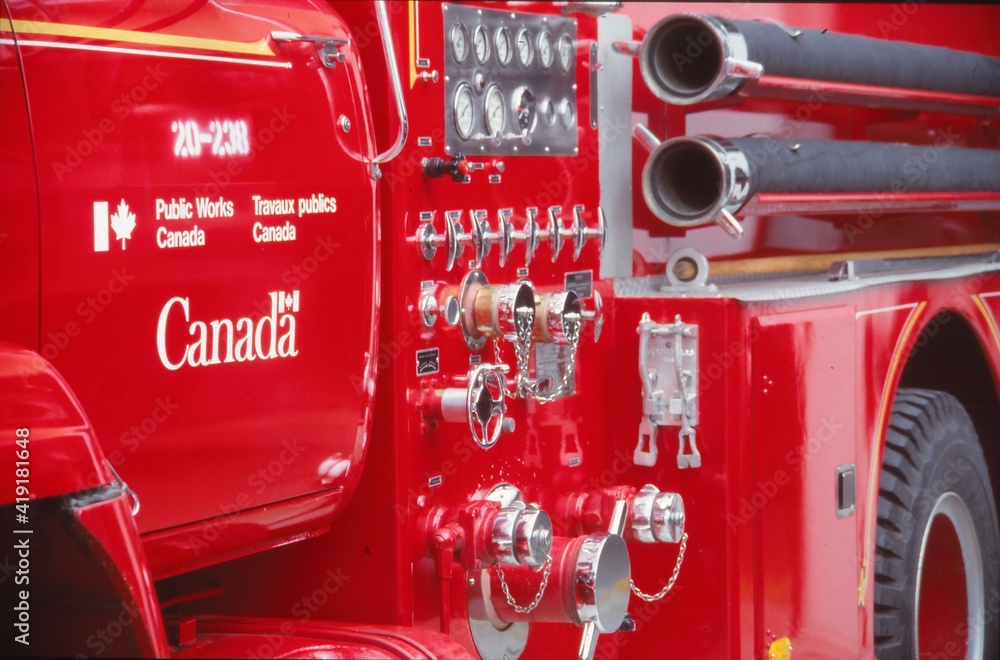 Fototapeta premium Canadien fire truck details