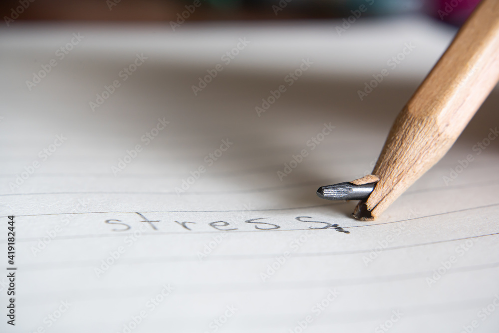 Breaking a pencil while writing stress Breaking a pencil while writing stress