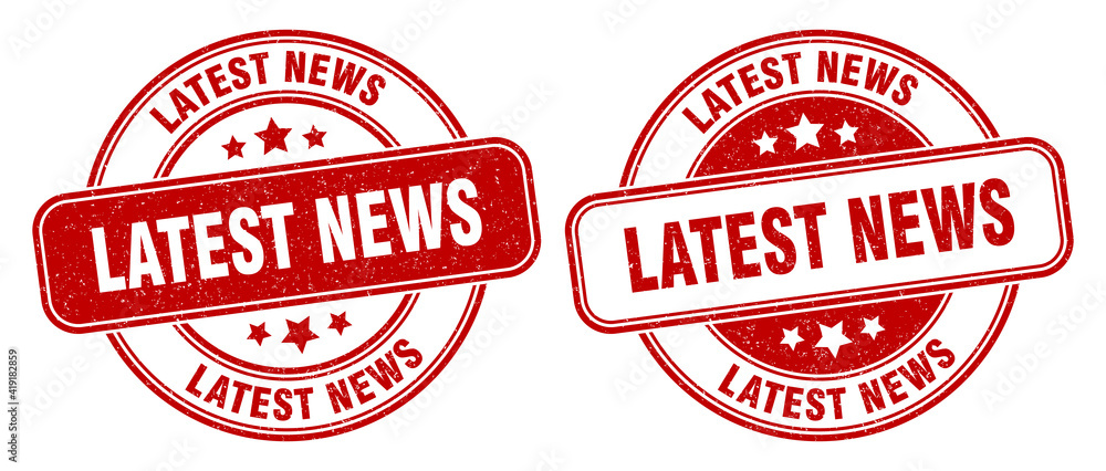 latest news stamp. latest news label. round grunge sign latest news stamp. latest news label. round grunge sign
