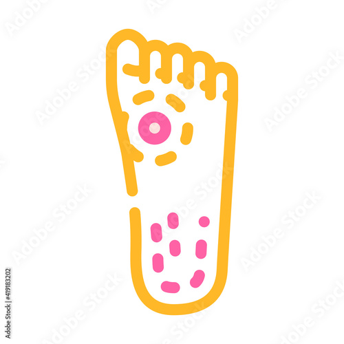 callus on foot color icon vector illustration