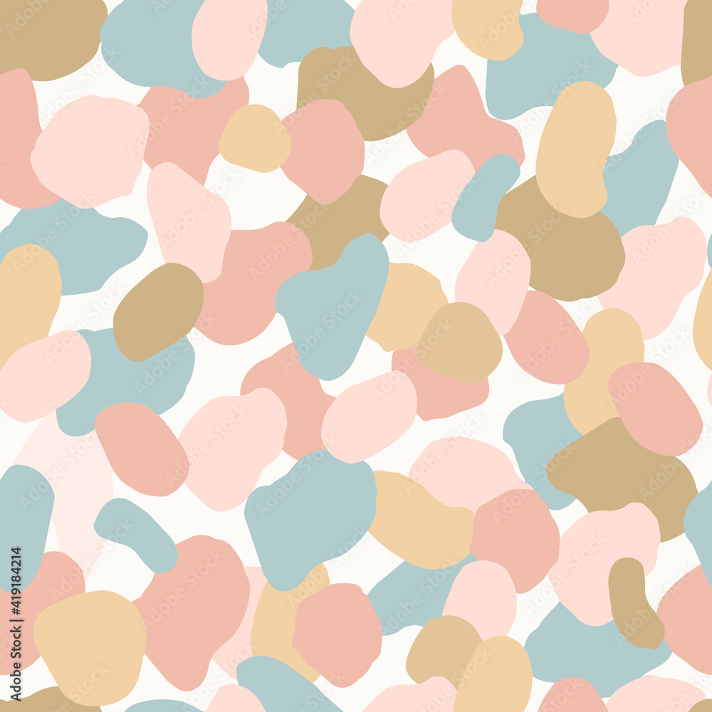 Hand drawn various shapes. Abstract contemporary seamless pattern. Modern trendy illustration. Perfect for textile print Hand drawn various shapes. Abstract contemporary seamless pattern. Modern trendy illustration. Perfect for textile print