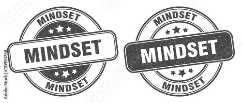 mindset stamp. mindset label. round grunge sign