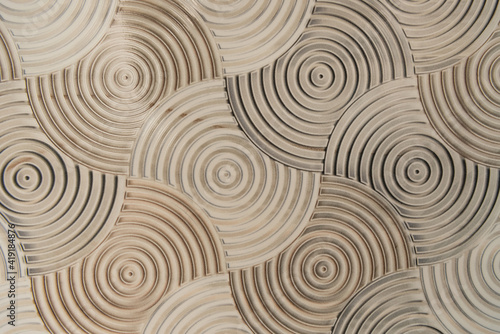 stone background with volumetric spiral pattern, top view