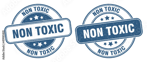 non toxic stamp. non toxic label. round grunge sign