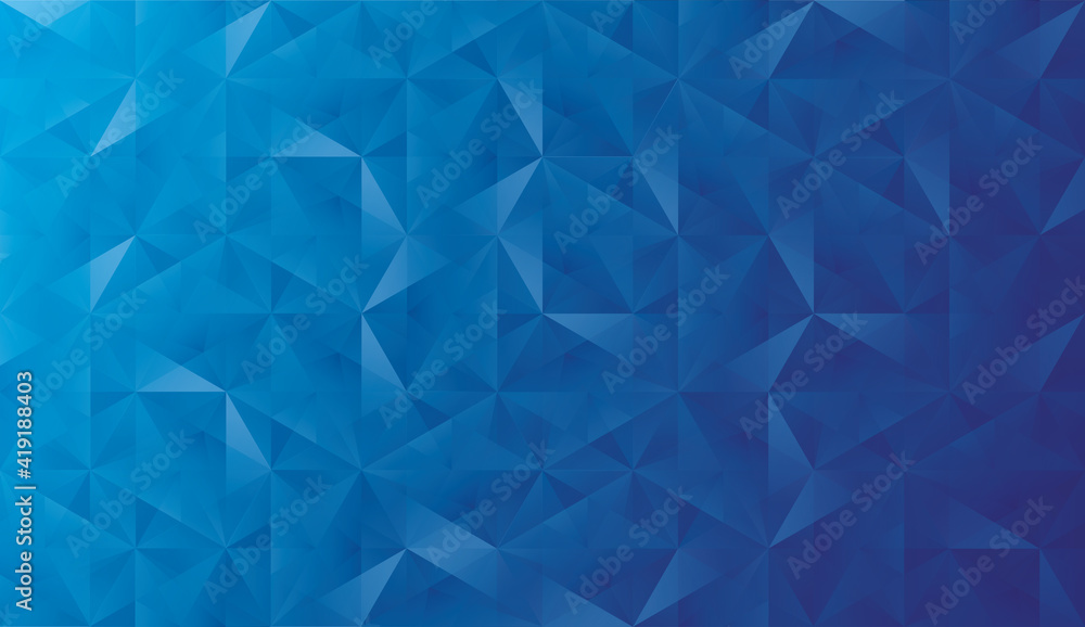 Naklejka premium Abstract vector background. Multicolor geometric background in blue. Polygonal crystal structure, 3d