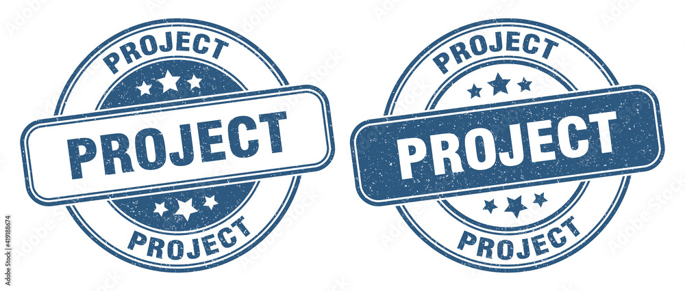 Obraz premium project stamp. project label. round grunge sign