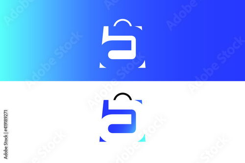 ecommerce logo design letter a vector