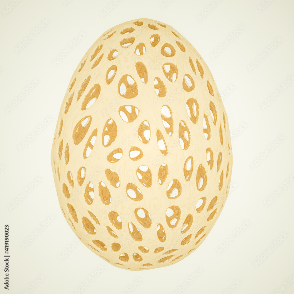 openwork abstract egg with texture on a white background. 3d render illustration openwork abstract egg with texture on a white background. 3d render illustration