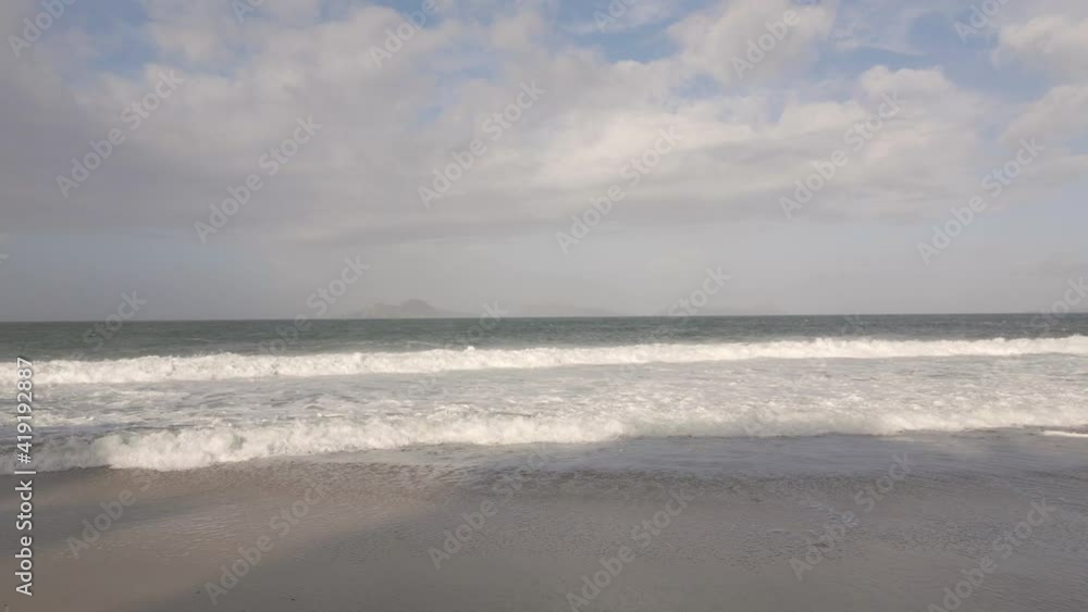 video of the Galician coast with waves and morning light video of the Galician coast with waves and morning light