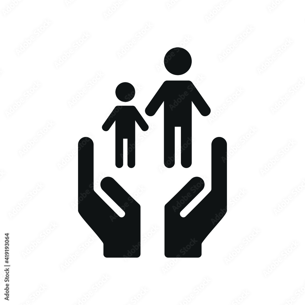 Parenting icon. Save the orphan icon design. Child care vector illustration Parenting icon. Save the orphan icon design. Child care vector illustration