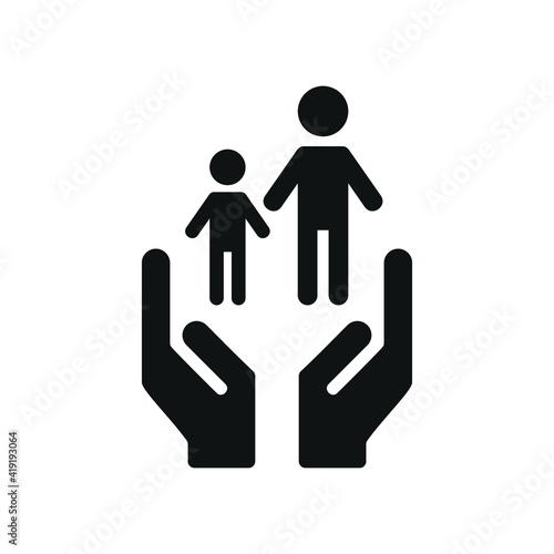 Parenting icon. Save the orphan icon design. Child care vector illustration