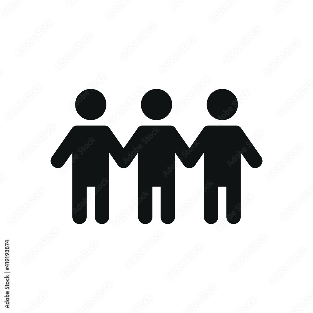 People holding hand each other, save the orphan icon design People holding hand each other, save the orphan icon design
