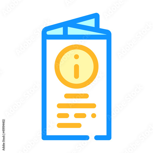 information booklet color icon vector illustration line