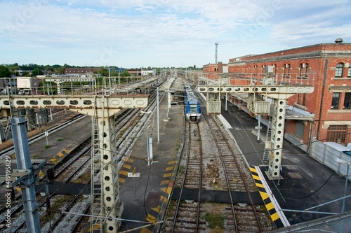 Saint-Quentin France - 27 August 2020 - Railway station in St Quentin in Hauts de France
