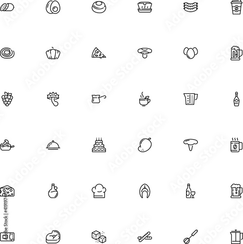 icon vector icon set such as: fillet, julienne with mushroom, colour, lamb, bbq, stove, technology, contour, dining, pink, electric, metal, farm, crust, flour, microwave, sour, loaf, greenery