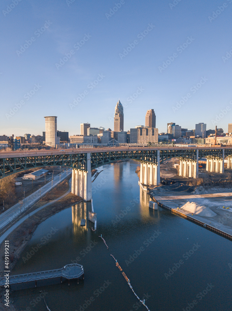 Cleveland ohio skyline