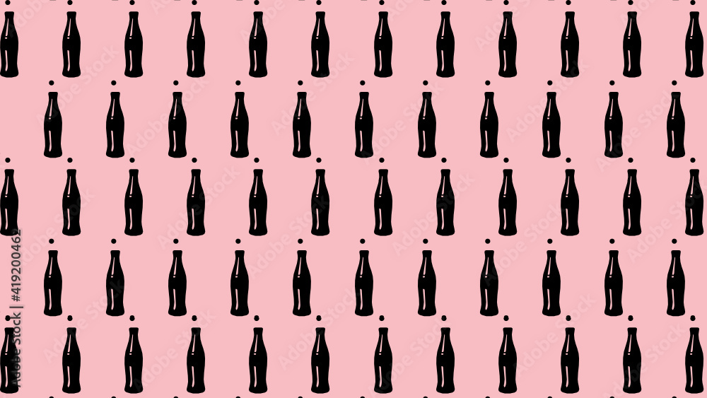 Soda bottle with rose background Soda bottle with rose background