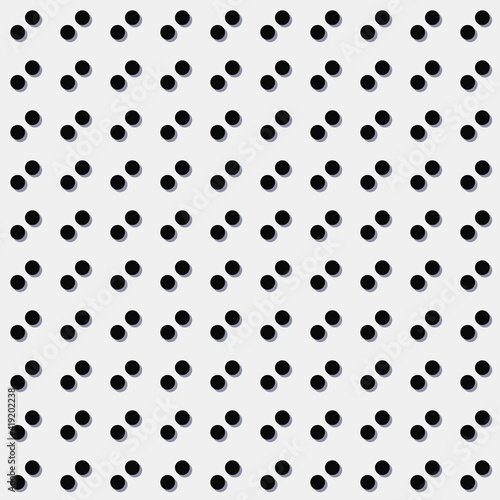Double Dots Pattern. Black Dots Pattern. Vector.