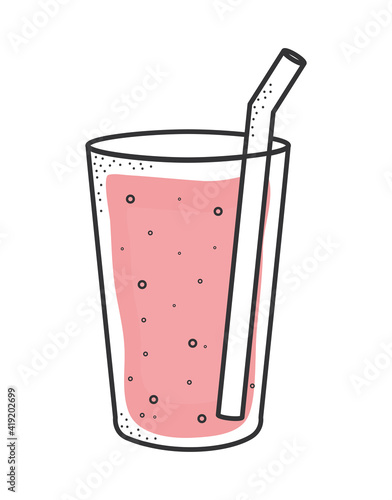 pink shake isolated
