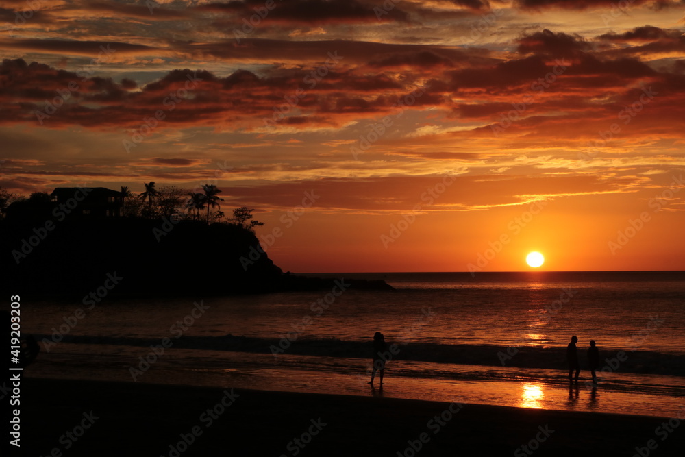 sunset beach Costa Rica 