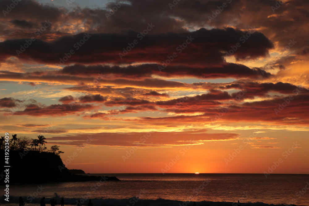 sunset beach Costa Rica 