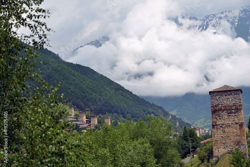 Mestia is a city in Georgia, located in the Samegrelo-Zemo Svaneti region, located at the foot of Mount Ushba. Characteristic of the area and the city are the dozens of watchtowers.