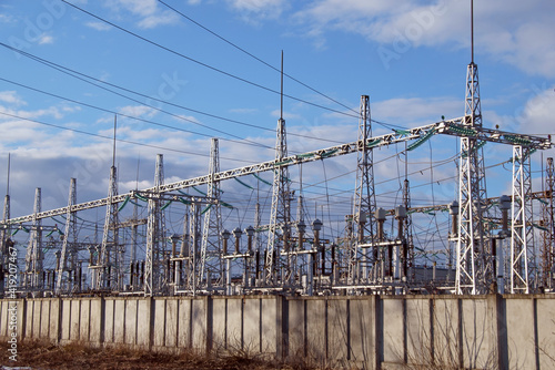Obraz na płótnie High voltage substation. w salonie