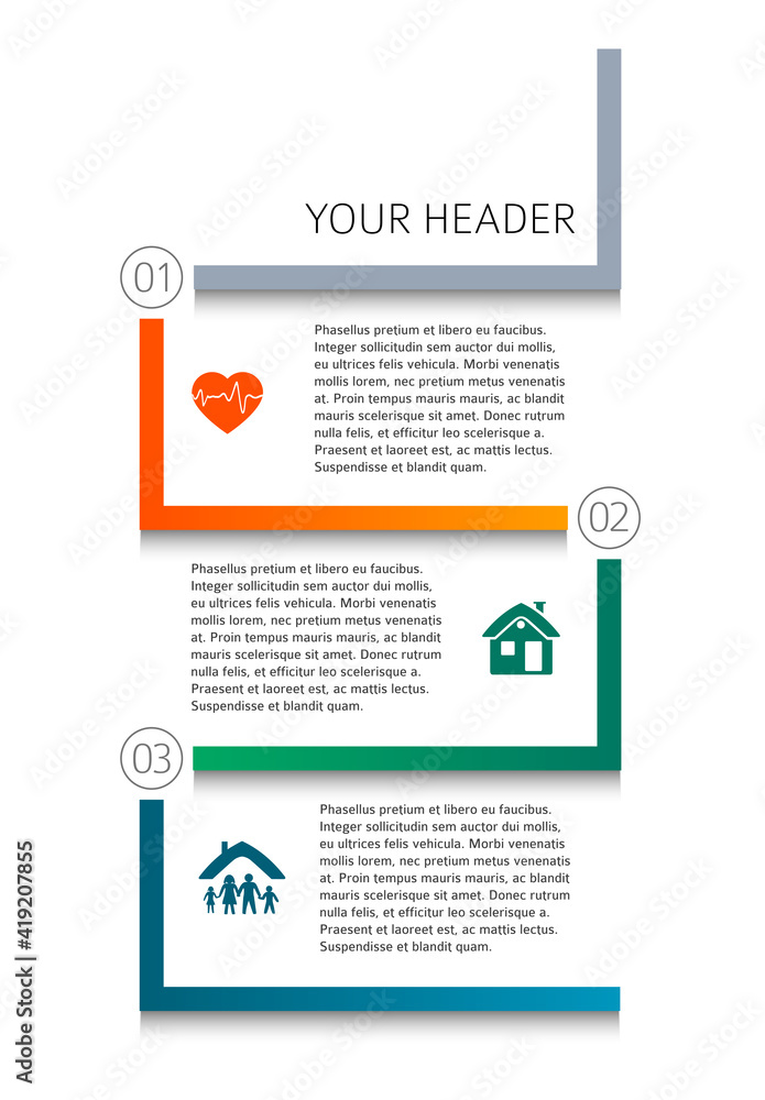 Design elements loop style background business presentation template. Vector illustration EPS 10 for chart process service your company, for industry infographic, banners, web page layout, report firm Design elements loop style background business presentation template. Vector illustration EPS 10 for chart process service your company, for industry infographic, banners, web page layout, report firm