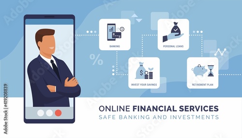 Online banking and financial consulting