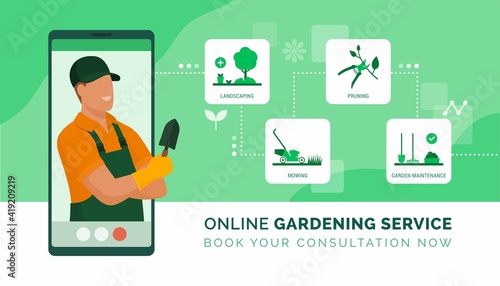 Online professional gardening consultation service