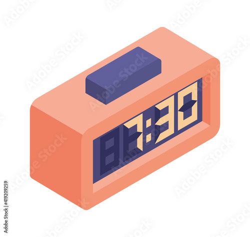 modern orange clock