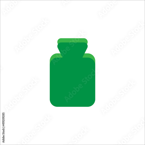 Rubber icon. Hot water bag symbol. Logo design element