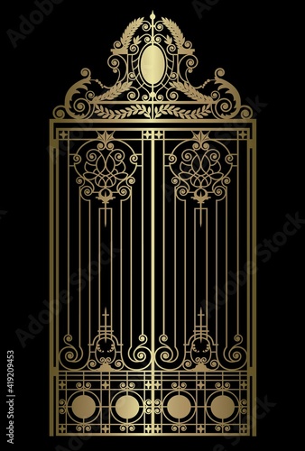 gold vintage gate