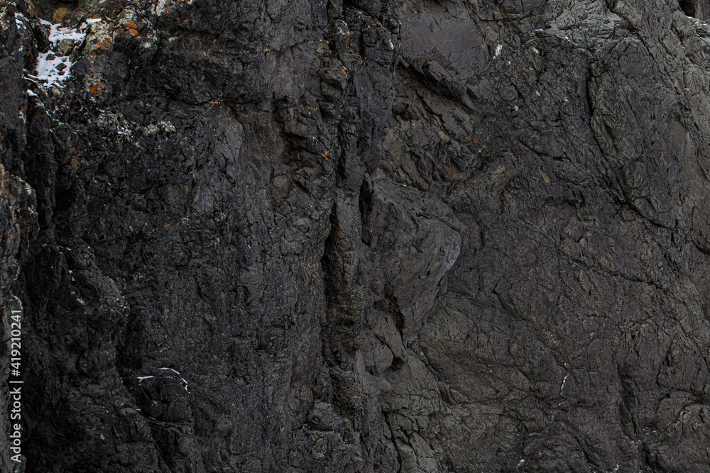 black rock in winter, texture, stone black rock in winter, texture, stone